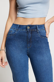 Jeans Mujer Tiro Alto Recto   2554