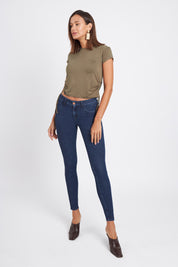 Jeans Tiro Medio Pitillo   3897