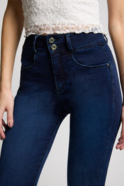 Jeans Tiro Alto Pitillo Push in Push Up 4558