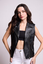 Chaqueta Mujer Biker Sin Mangas 4713