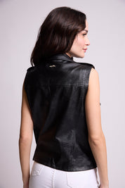 Chaqueta Mujer Biker Sin Mangas 4713