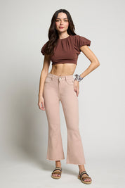 Jeans Flare Crop 5297