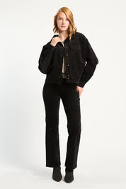 Jeans Mujer Tiro Alto recto Cotelé 5357