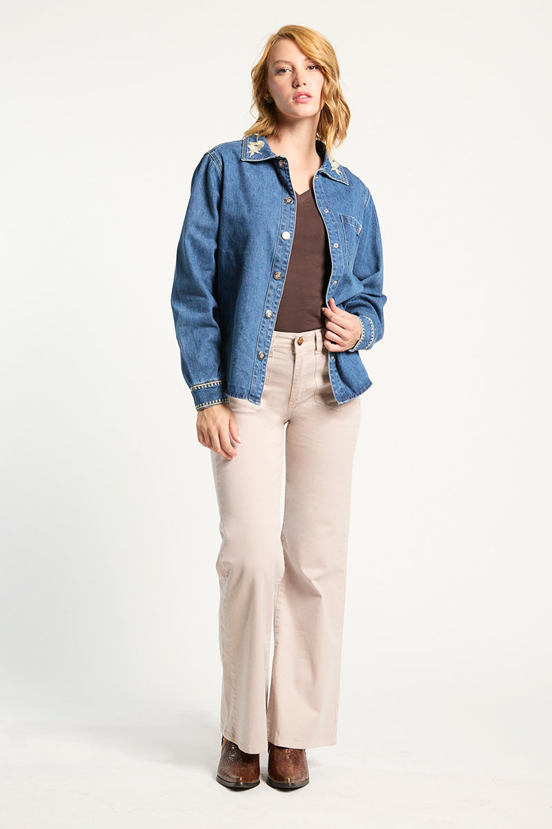 Sobrecamisa Mujer con Bordado 5358