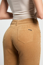 Jeans Mujer Tiro Alto recto Cotelé 5377