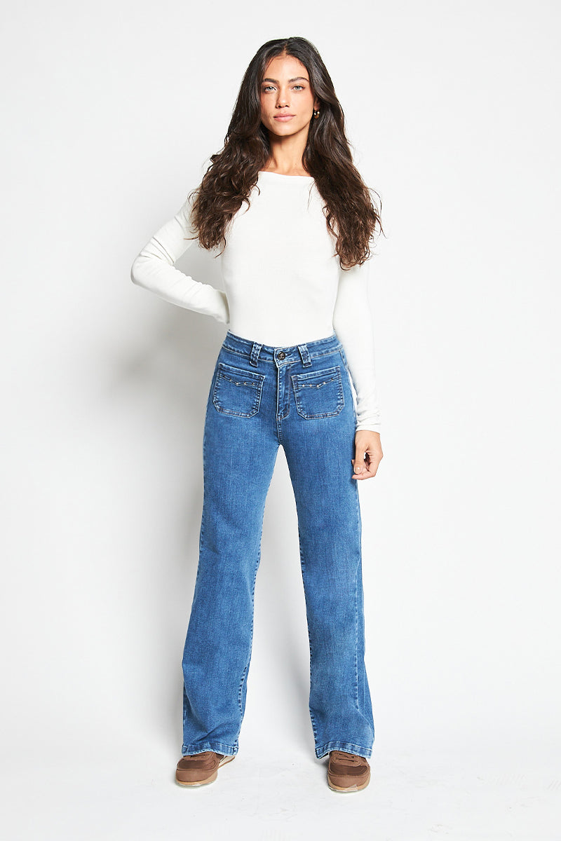 Jeans Mujer Wide Leg 5394