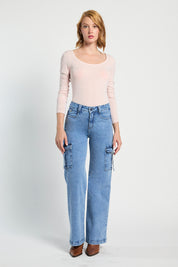 Jeans Wide Leg Cargo 5395