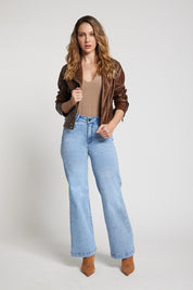 Jeans Wide Leg con Cristales 5409