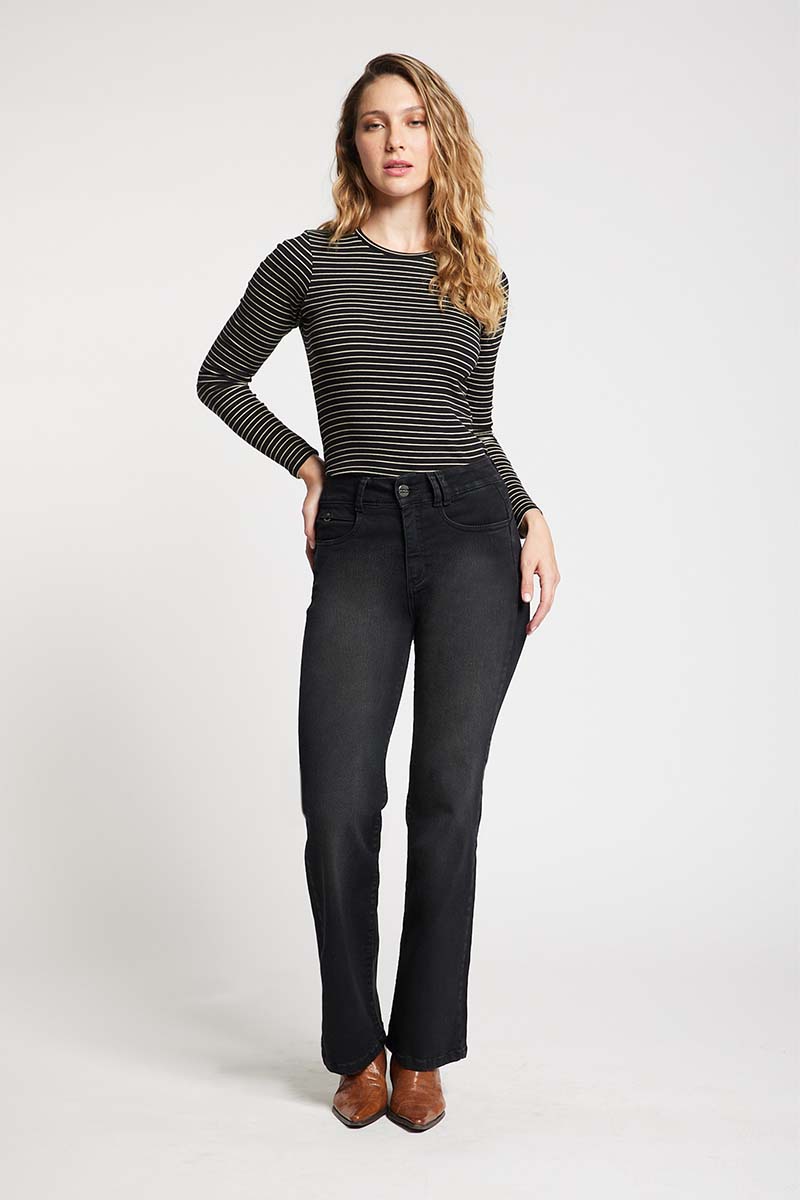 Jeans Mujer Tiro Alto Recto 5411
