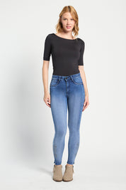 Jeans Mujer Tiro Alto Pitillo 5428