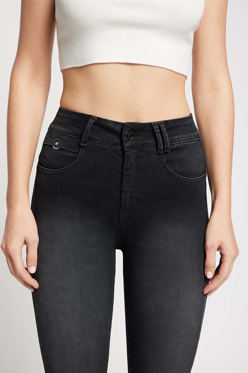 Jeans Mujer Tiro Alto Pitillo Push in Push Up 5433