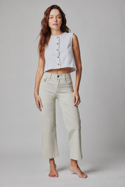 Jeans Mujer Tiro Alto Recto Seiko Crop 5536