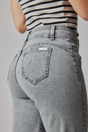 Jeans Mujer Tiro Alto Recto Seiko Crop 5540