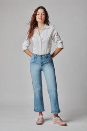 Jeans Mujer Tiro Alto Recto Seiko Crop 5545
