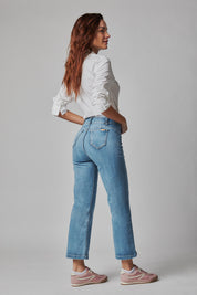 Jeans Mujer Tiro Alto Recto Seiko Crop 5545