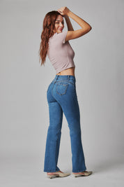 Jeans Mujer Tiro Alto Recto Push In Push Up 5551