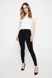 Jeans Tiro Medio Pitillo   4236