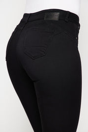 Jeans Tiro Medio Pitillo   4236