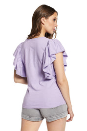 Polera con Vuelos 4465 Lila