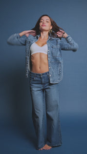 Jeans Mujer Wide Leg Rigid Look 5506