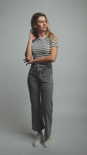 Jeans Mujer Tiro Alto Recto Seiko Crop 5540